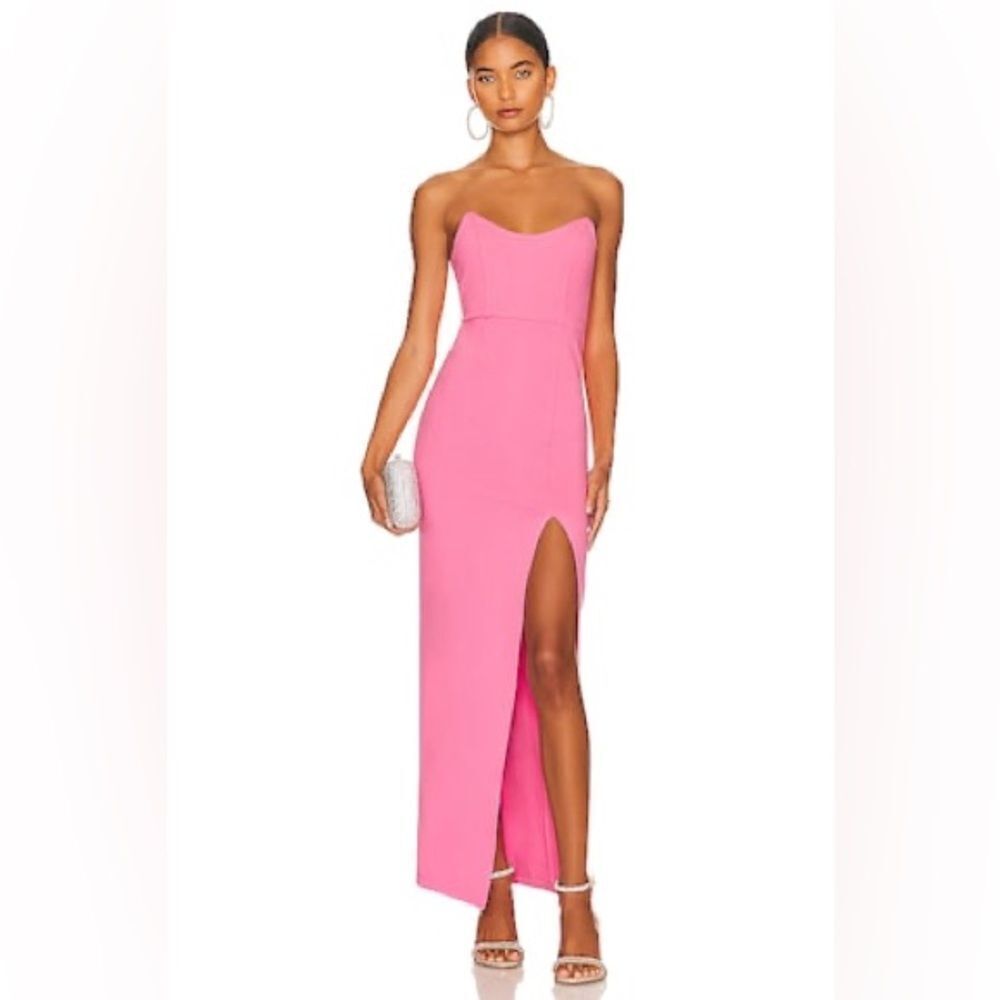 Superdown Ryleigh Strapless Maxi Dress in Pink | Small